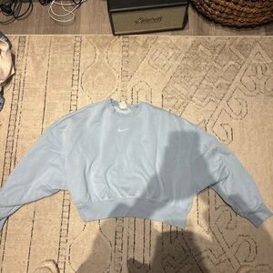 Nike Women's Light Blue Crew Neck Sweater